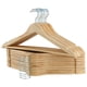 thumbnail image 1 of Perchas de madera ELONG HOME Solid, paquete de 20 unidades, para camisa, abrigo y vestido, 1 of 9