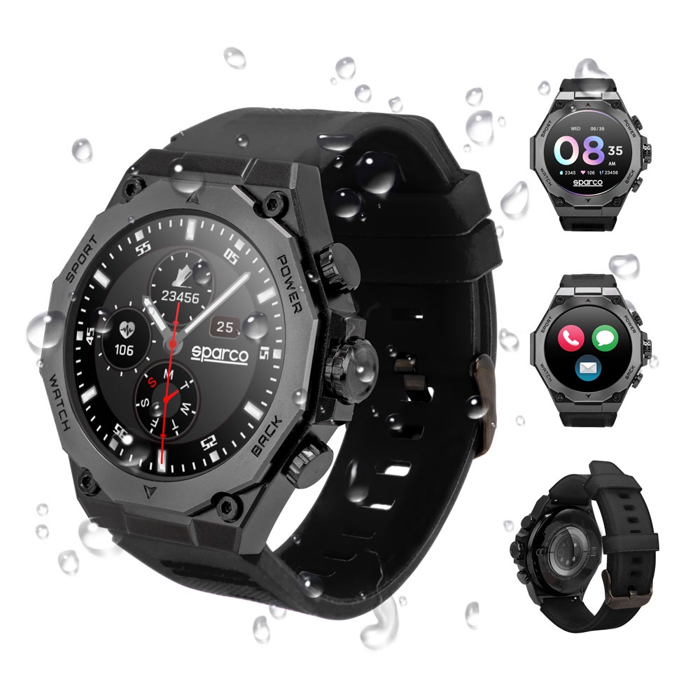Aiwa - Reloj Inteligente Smartwatch Sparco Deportivo Ip67