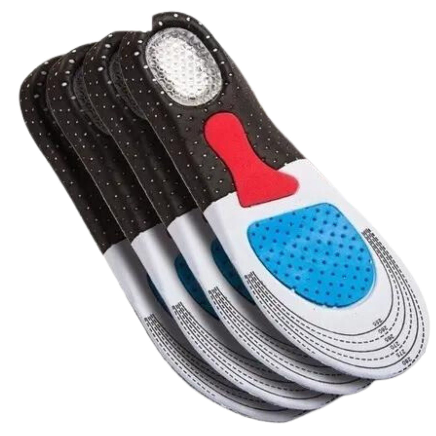 Genérico - 4 Plantillas Calzado Gel Silicon Unisex Ortopédico Ad05