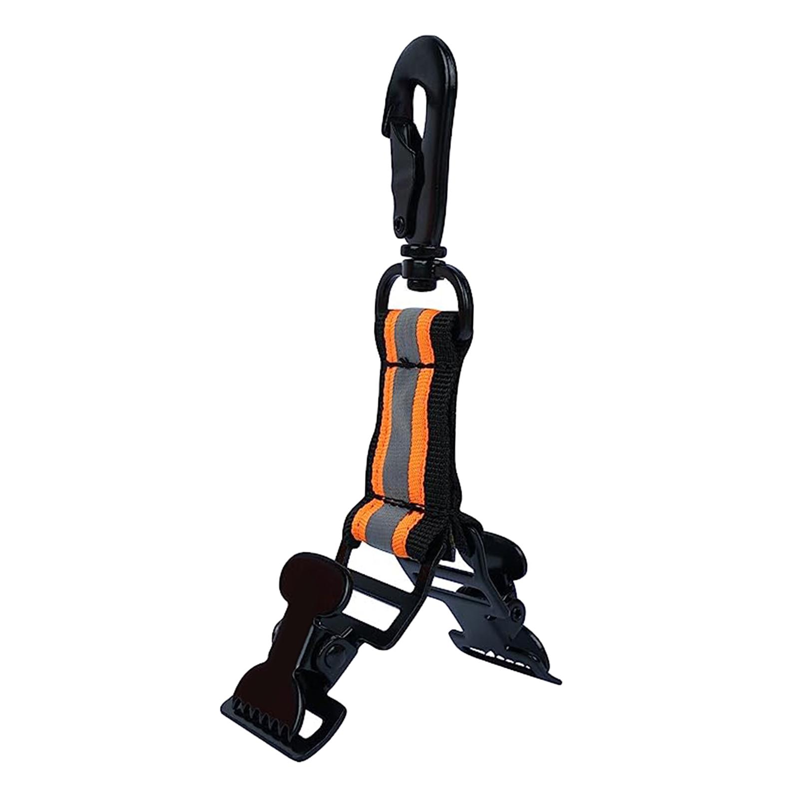 Ioensy - Correa Para Guantes De Extinción De Incendios Correa De Nailon Resistente Y Reflectante Guantes Correa De Seguridad Naranja Doble Clip