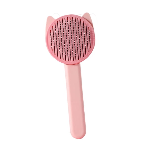 Cepillo portátil para gatos, peine para perros, elimina el pelo suelto, herramienta para eliminar el pelo de mascotas, suministros para mascotas Rosado