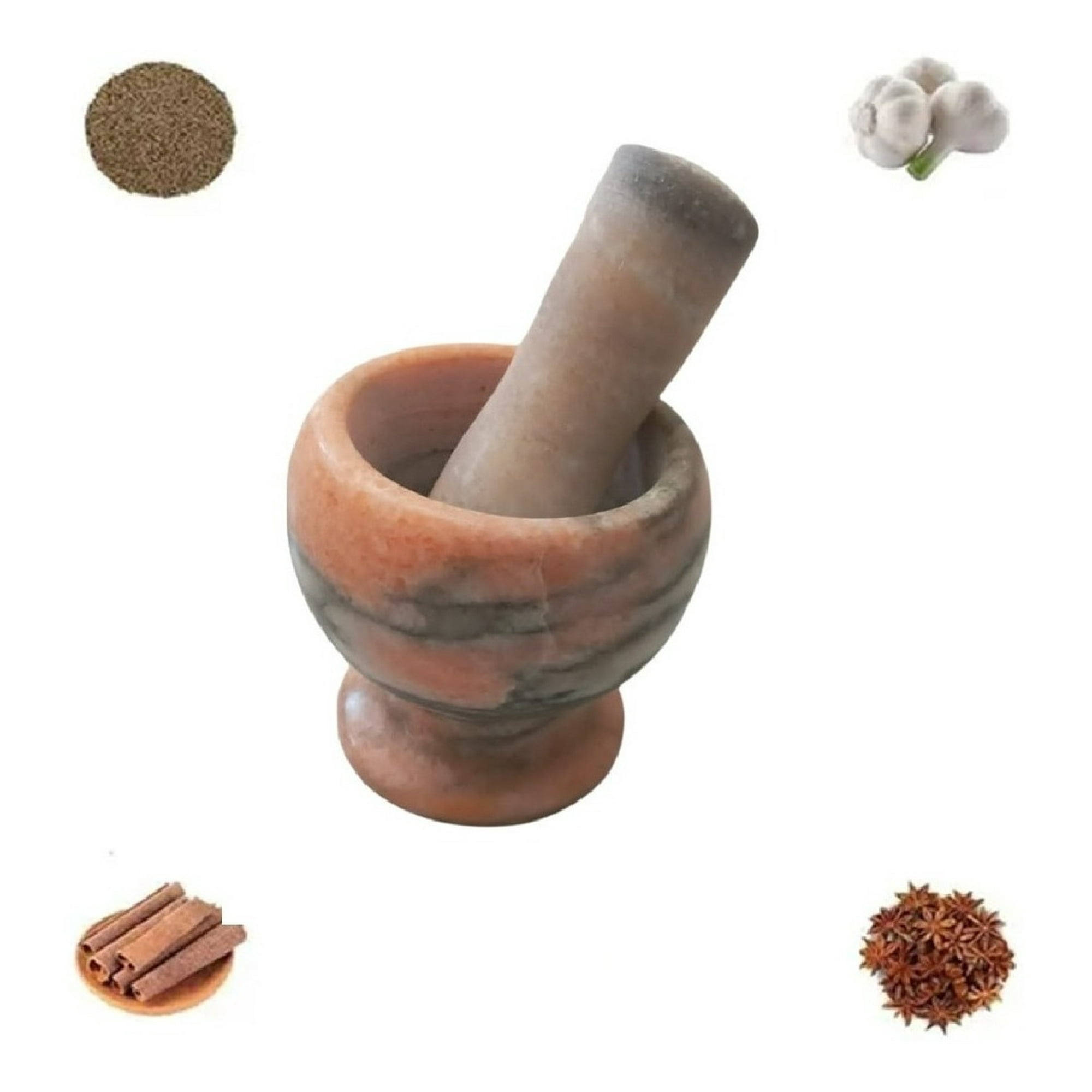 Genérico - Mortero De Mármol Moledor Hierba Mezcla Tritura