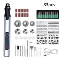 Jenabom - Juego De Bolígrafo Para Tallar En Miniatura De Mano, Que Incluye 83 Accesorios, Herramienta Giratoria Inalámbrica Multifuncional Recargable Por Usb, Adecuada Para Tallar Joyas, Vidrio Y Madera.