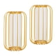 thumbnail image 1 of Florero Nórdico De 2 Uds, Jarrón De Cristal Dorado De Hierro Para Decoración De Estante De Oficina En Casa, 1 of 5