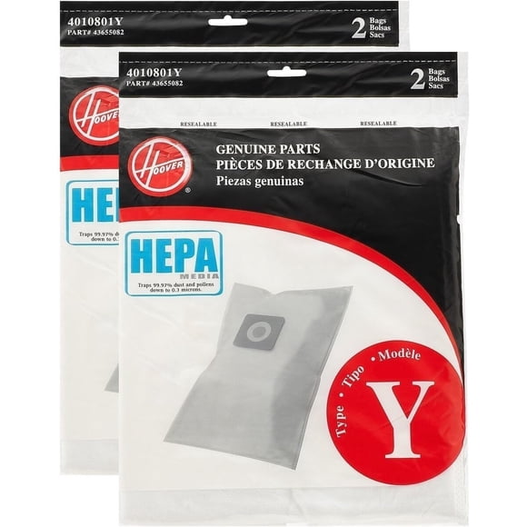 Bolsas Hoover Tipo Y HEPA para Aspiradora, 4 Unidades