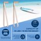 thumbnail image 3 of Soporte de pared para tabla de surf Hang 11 de roble y cuero, blanco, 70 libras (31 kg), 3 of 9