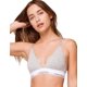 thumbnail image 1 of Bralette Calvin Klein, moderno, de algodón, ligeramente forrado, gris jaspeado, 1 of 3