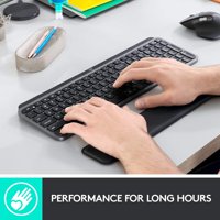 Logitech Mx Palm Rest Para Teclas Mx, Premium, Soporte Antideslizante Para Horas De Escritura Cómoda, Negro