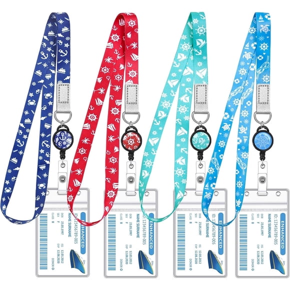 Lanyard Crucero 4 Piezas Porta Credencial