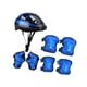 thumbnail image 5 of 7 piezas/juego de casco de bicicleta para niños, casco de patinaje sobre ruedas, rodilleras, coderas y muñequeras, casco de patineta para adolescentes Azul, 5 of 5