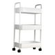 thumbnail image 2 of Carro De Cocina De 3 Capas Con Soporte De Ruedas Giratorias Para Oficina, Hogar, Baño, Blanco, 2 of 2