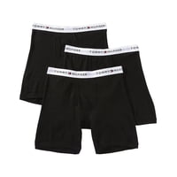 Calzoncillos Tipo Bóxer Tommy Hilfiger De Algodón Para Hombre, 3 Unidades, Color Negro