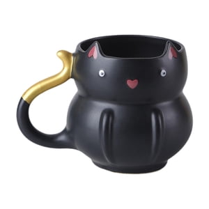 Bothyi - Taza De Café Reutilizable 425 Ml De Tazas De Té Tazas Para Sostener Bebidas Calientes O Frías Cenando Negro