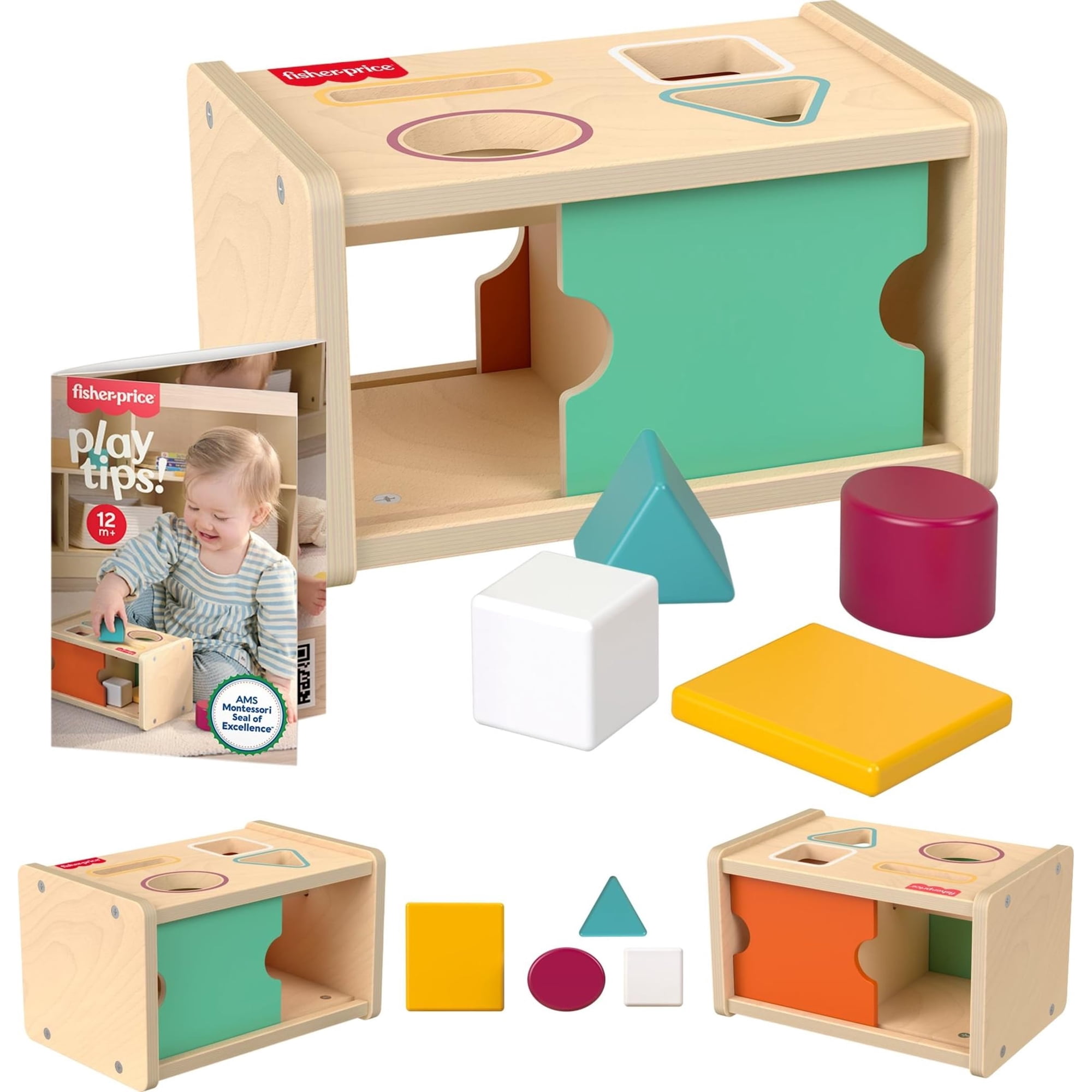 Clasificador De Formas De Madera Montessori Fisher-price Para Bebés