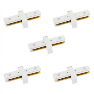 Hb Led - Pack 5 Conectores Para Carril Monofásico Iluminación Led Recto Blanco