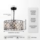 thumbnail image 4 of Candelabro de Tambor ZorpOrigin 41 cm Negro con Cristal – 3 Luces, 4 of 8