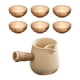 thumbnail image 2 of Tetera De Cerámica Y 6 Tazas Con Mango Antiescaldaduras Para Hotel, Hogar, Exterior, Blanco, 2 of 3