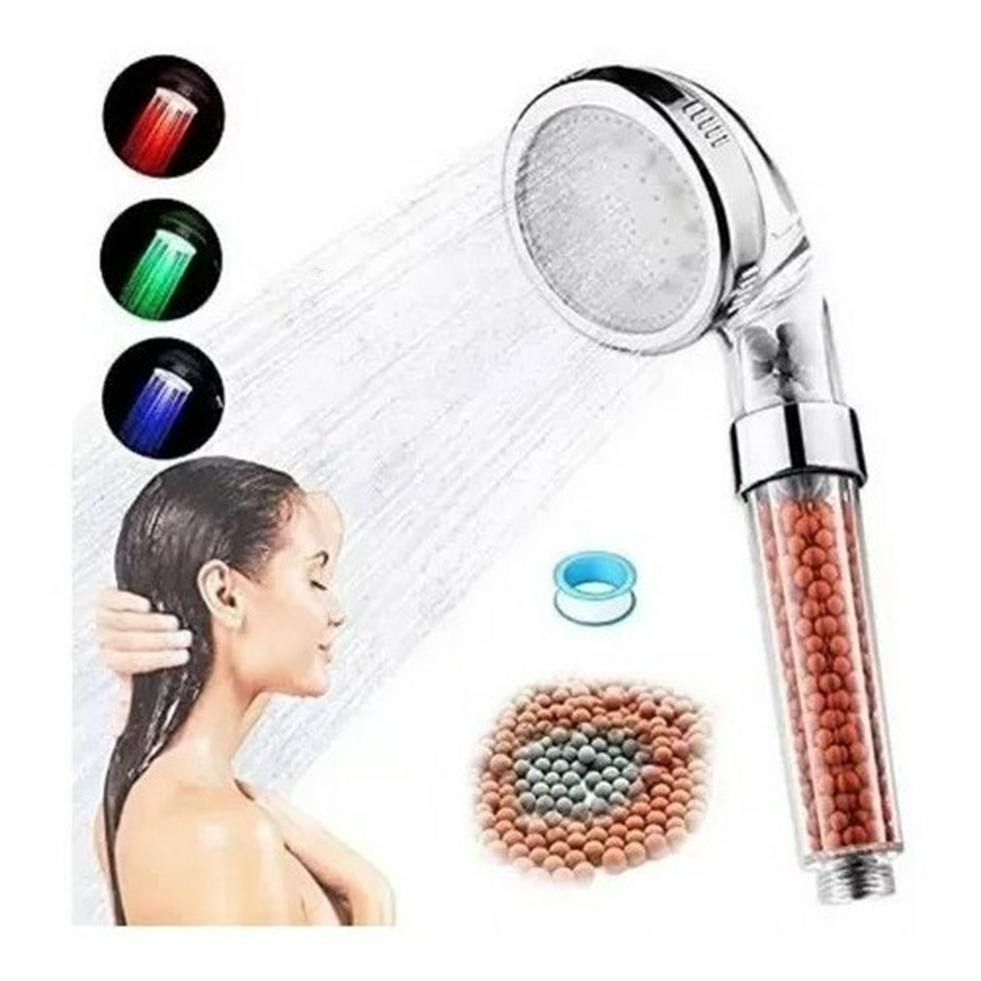 Genérico - Cabezal De Ducha Luces Led De Colores Por Temperatura
