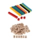 thumbnail image 1 of 100xCounters Cubes+ 100xBLOQUES DE CONSTRUCCIóN DE MADERA NATURAL LADRILLOS CUBOS, 1 of 5
