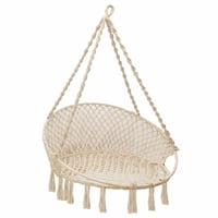 Genérica - Silla Columpio Colgante Natural Redondo Adulto 80X60X120