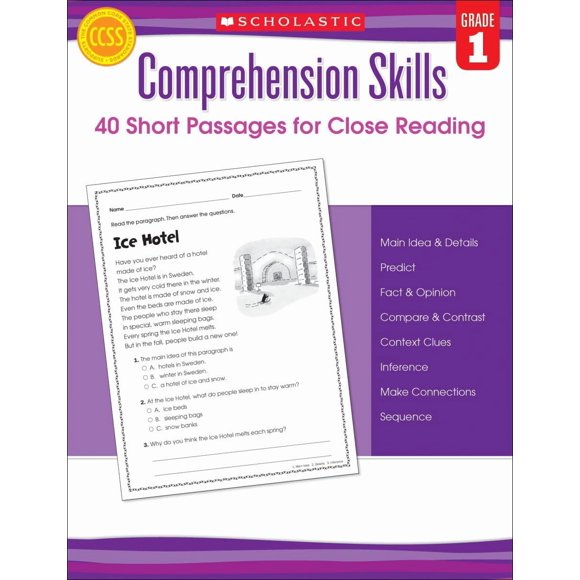 Libro Scholastic de Habilidades de Comprensión – 1.º Grado