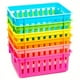 thumbnail image 1 of 6pcs Colorful Classroom Storage Basket, Classroom Pencil Pen Stationery Organizer, Small Storage Organizer Basket For Shelf, 1 of 2