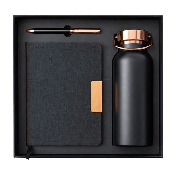 Set de Regalos Premium Libreta, Bolígrafo y Botella