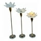 thumbnail image 2 of Set 3 Portavelas Decorativo Flor Pétalos Adorno Hogar Jhn, 2 of 3