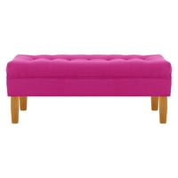 Bodevir - Banqueta Wood 2C Felpa 04 Fucsia