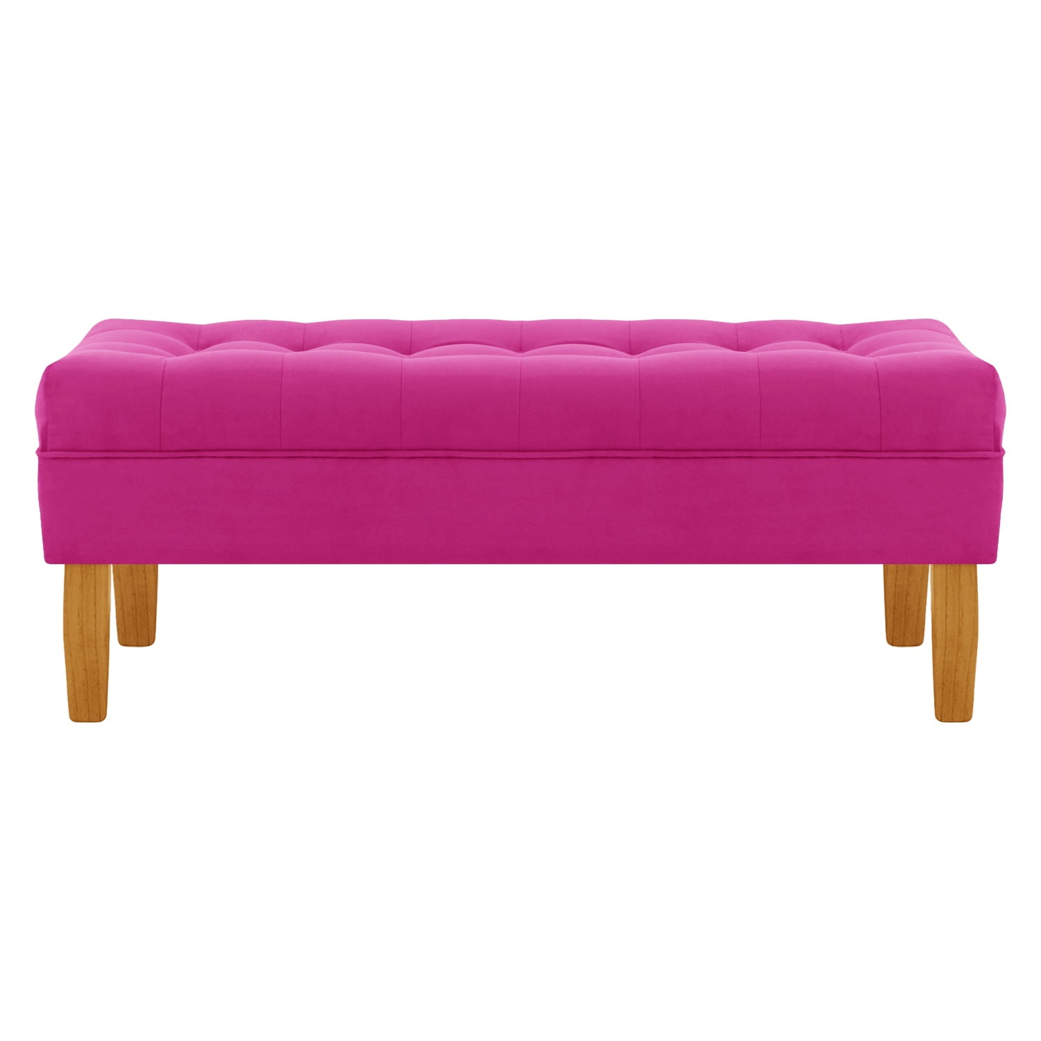 Bodevir - Banqueta Wood 2c Felpa 04 Fucsia