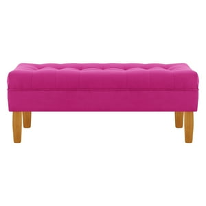 Bodevir - Banqueta Wood 2C Felpa 04 Fucsia