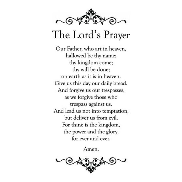 Decomural The Lords Prayer Bible Verse WS-42953