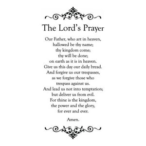 Rienda Libre Graphics - Decomural The Lords Prayer Bible Verse Ws-42953
