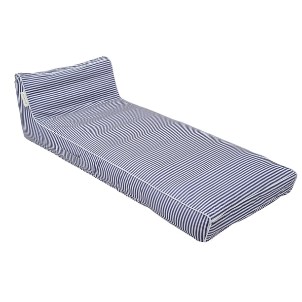 SUNNYLiFE Le Weekend Luxe Sillón Inflable para Reposar, Azul Marino, PVC/Poliéster, 180 x 85 x 50 cm, 3.8 kg