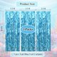 thumbnail image 2 of Cortinas con flecos BUDICOOL, lámina ondulada, 3 unidades, azul turquesa, 2 m, 2 of 8