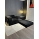 thumbnail image 3 of Sofa Modular Transformable 3 En 1 Sofa Cama Alta Elastidad Color Negro Diseño De La Tela Rayado, 3 of 7