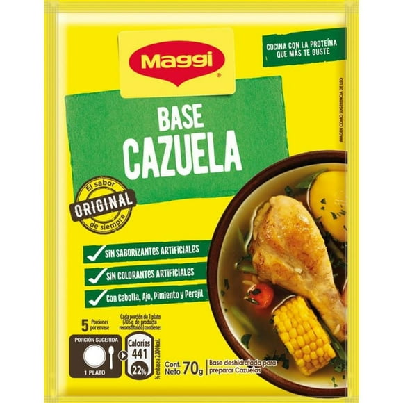 Base para Cazuela (5 Porciones) Sobre, 70 g