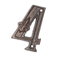 Bothyi - Placa De Puerta De Dígitos De Metal Número De Dirección Signo Placa De Puerta 4