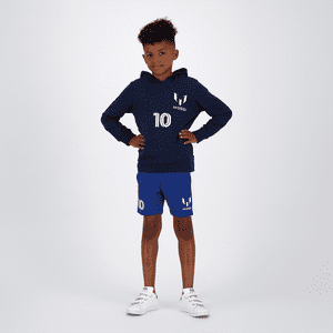 Poleron Cerrado Con Gorro Niño 10 Azul Messi