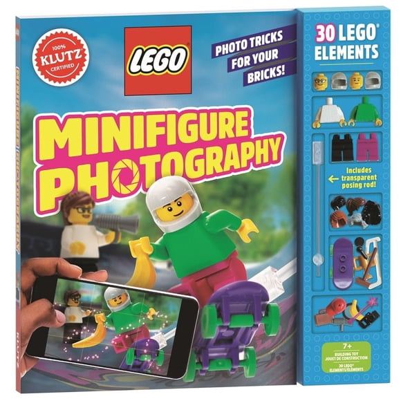 Kit de actividades KLUTZ Lego para fotografía de minifiguras con 2 minifiguras