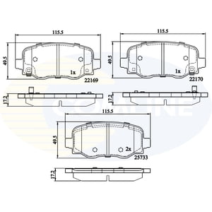 Pastillas Freno Para Auto Comline Cbp32303