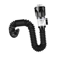 Magideal - Kit De Desagüe Para Lavabo De Baño, Acero Inoxidable, Instalación Sin Herramientas, Antiolor, Atrapapelos, Tapón Incorporado, Plomería Flexible, Apto Sin Accesorios