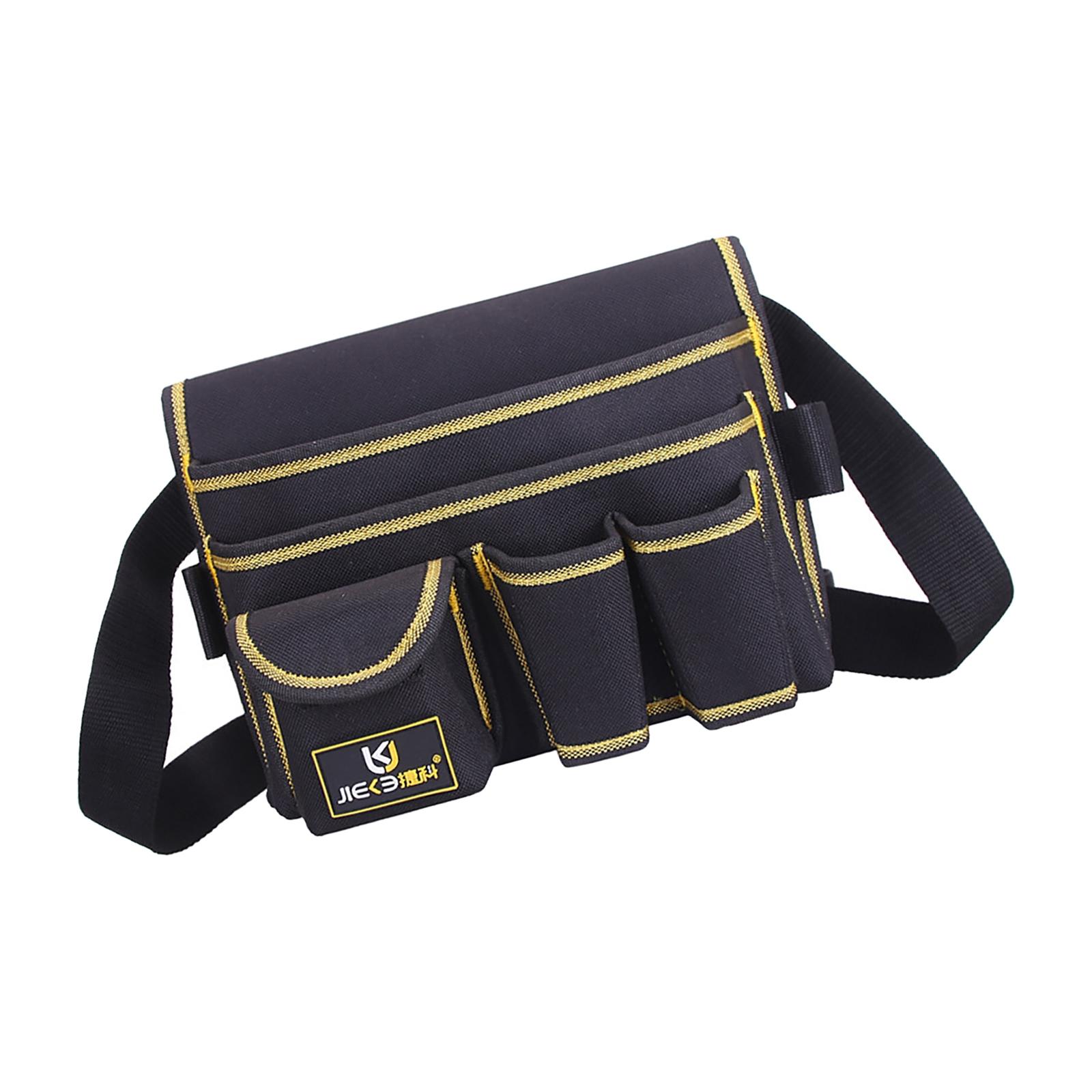 Magideal - Cinturón De Herramientas Hebilla De Cinturón De Herramientas Profesion Para Electricista Trabajador De La Construcción , Nuevo Tela Oxford Negro A