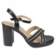 thumbnail image 1 of Sandalia Mujer Taco Alto Negra Charol Bonnyfranco, 1 of 3
