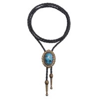 Magideal - Bolo Tie Para Hombres Collar Occidental Moda Estilo Vintage Cordón De Tamaño Ajustable Corbata De Vaquero Bolo Corbata Para Fiesta Cumpleaños Carnaval Color Bronce