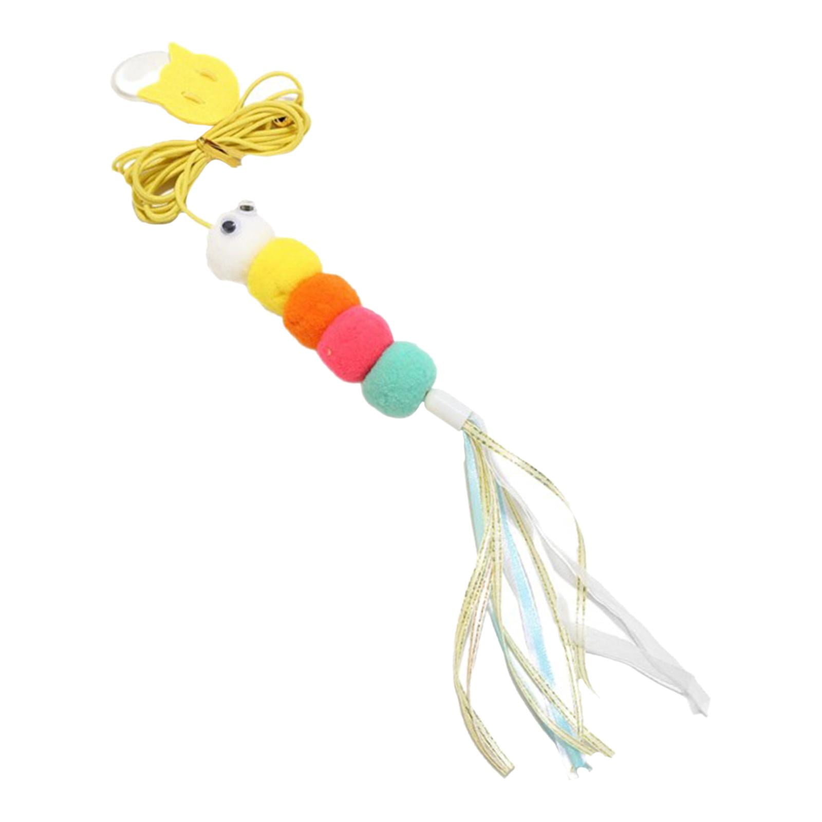 Magideal - Juguete Interactivo Para , Juguete Interactivo Retráctil, Receptor Ástico Para Jugar En Interiores, Ejercicio Percución, Entrenamiento , Colorido Gusano Colorido