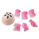 thumbnail image 3 of Juego de rodilleras y coderas para casco para niños, conjunto de equipo de protección, rodilleras para monopatín, patinaje sobre ruedas, deportes rosa, 3 of 5