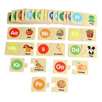 Bothyi - Rompecabezas De Madera Con Letras Del Alfabeto, Juego De Emparejamiento Preescolar Para Niños, Niñas Y Niños.