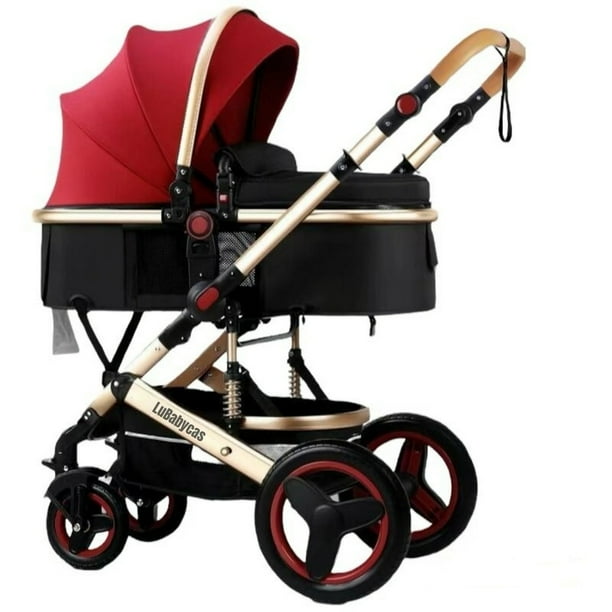 Coche Cuna Moisés Con Accesorios LuBabycas Burdeo