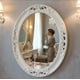 thumbnail image 2 of Espejo Ovalado Blanco Romantico, 2 of 3